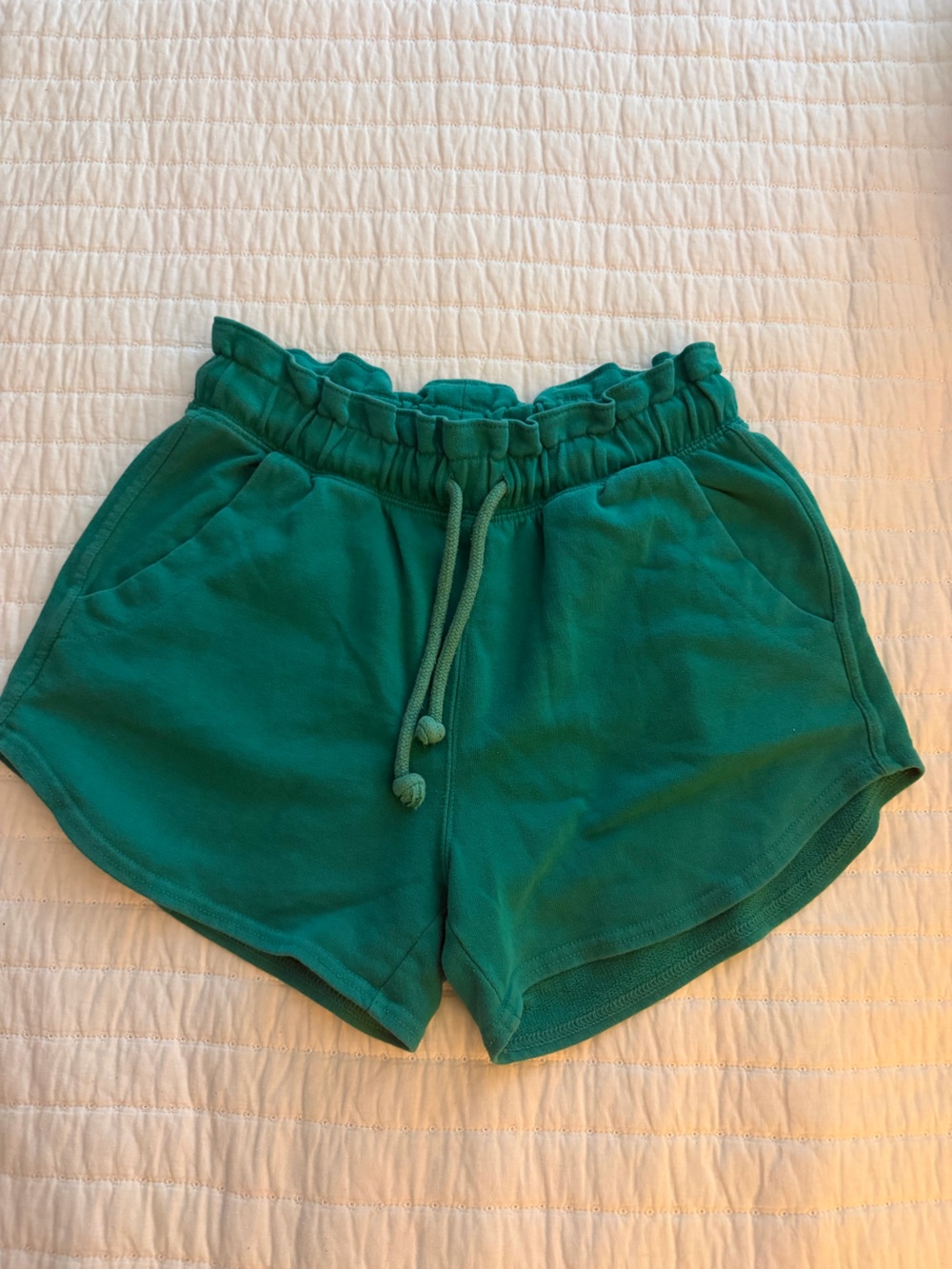 Universal Thread Teal Ruffled Elastic Waist Shorts